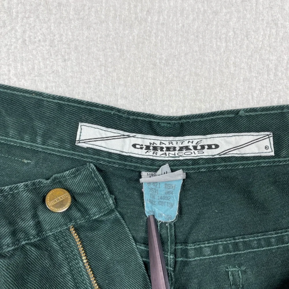 Marithe Francois Girbaud Denim Shorts Womens 7/8 Green Vintage High Rise Skater